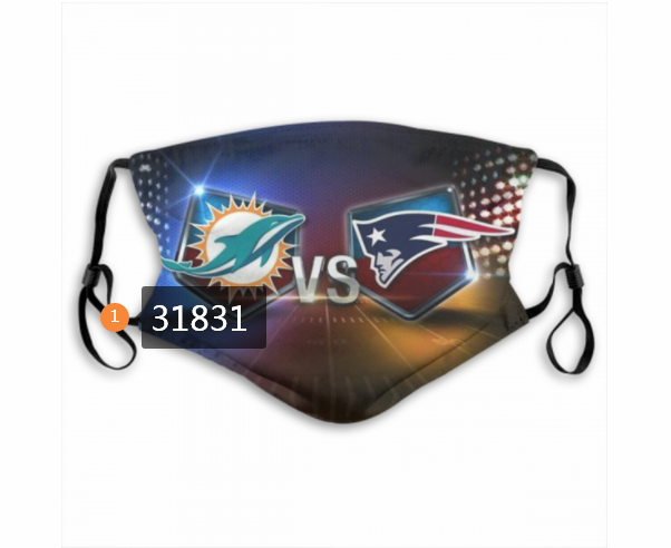 NFL Miami Dolphins 1222020 Dust mask with filter->nfl dust mask->Sports Accessory